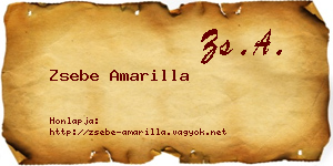 Zsebe Amarilla névjegykártya
